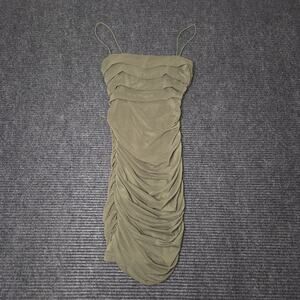 Princess Polly Rush Olive Green Strappy Mini Dress Size 2